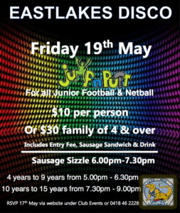 EMCU Juniors Disco Poster